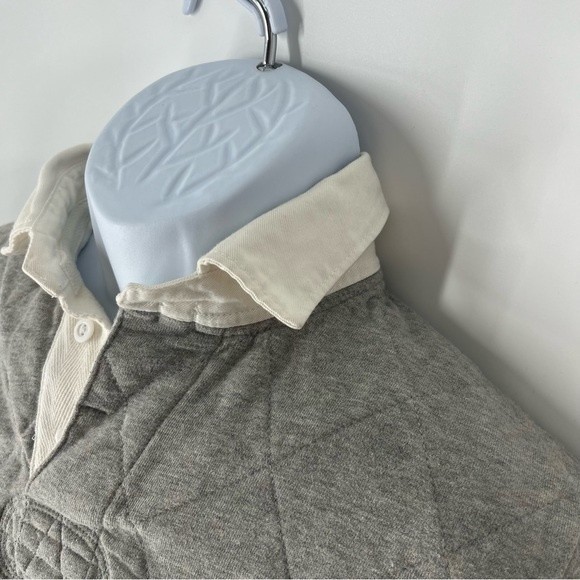 Polo Ralph Lauren Shirt Adult Small Grey White Rugby Custom Fit Padded Collared - Picture 7 of 12